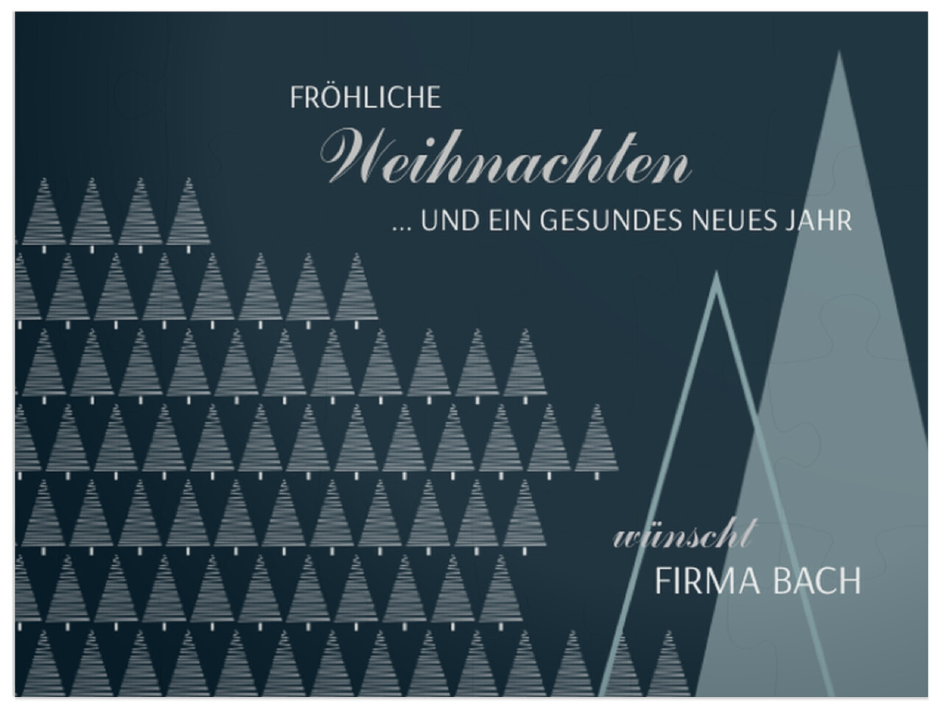 "Christmastree" in Querformat nachtblau